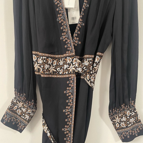 NWT Veronica Beard Blaise Black Multi Evening Gown Dress V-Neck Size 2 - Picture 7 of 7